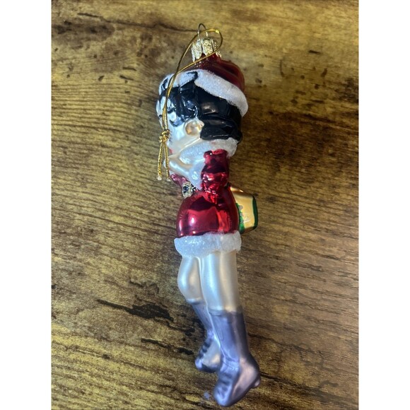 Betty Boop Christmas Ornament By Kurt S. Adler Hand Blown Glass 5" Vintage 2004 - Picture 4 of 9
